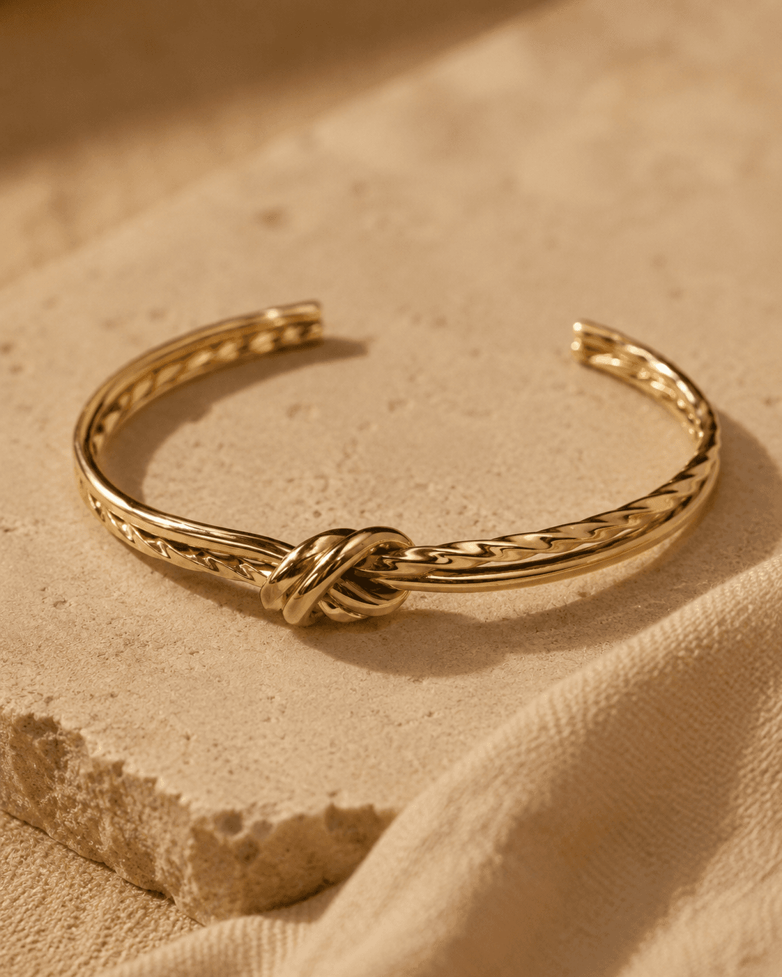 Eternal Knot Cuff detail shot
